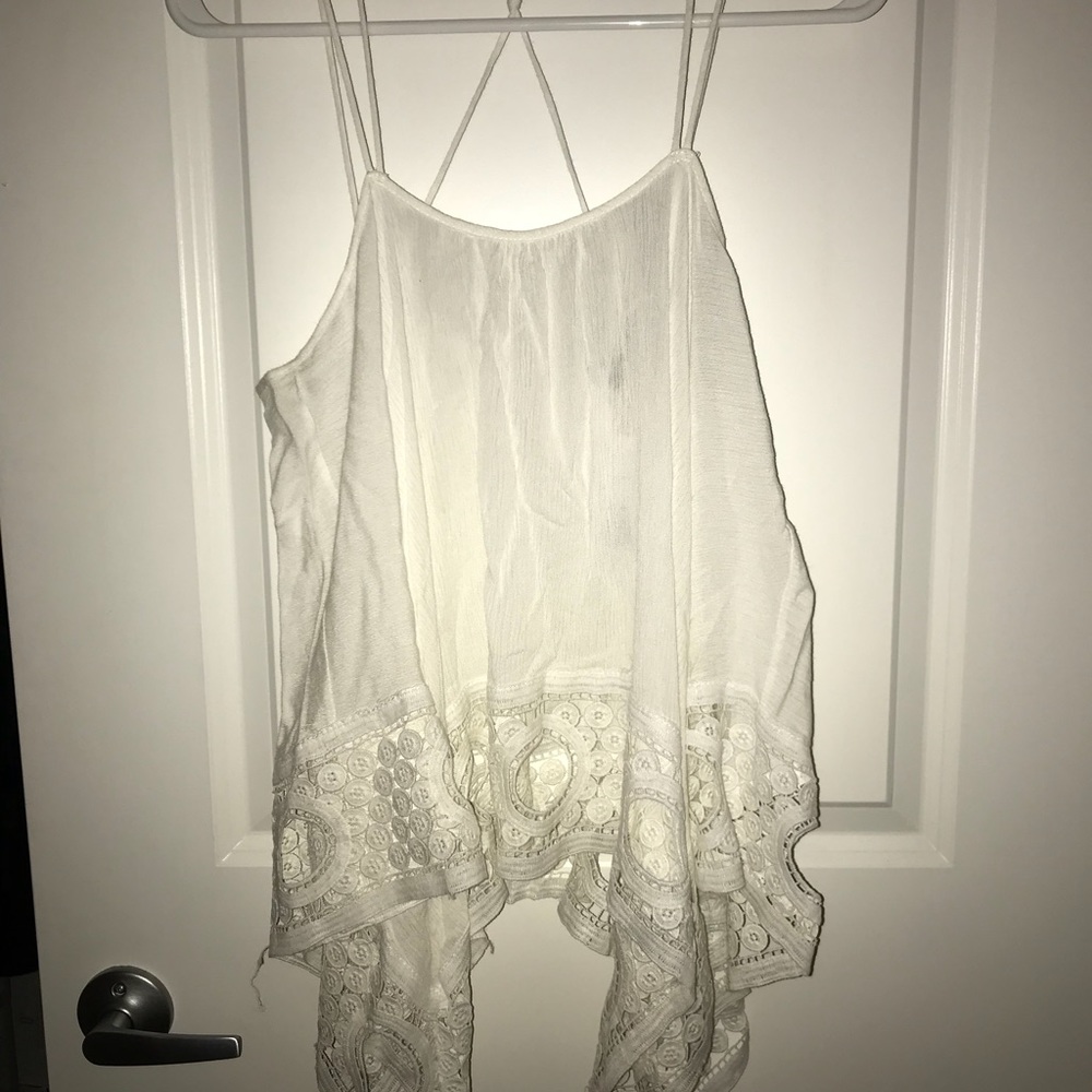 Brand new white flowy cami!
